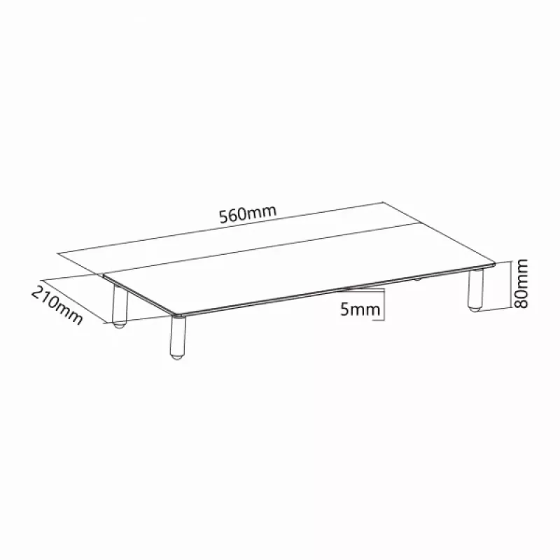 Sbox DS-610 desktopverhoger voor monitor of notebook