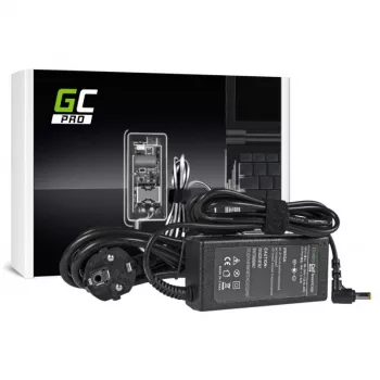 Voeding Green Cell AD01P — 60 W, 19 V 3,42 A, laptopvoeding voor binnen, zwart