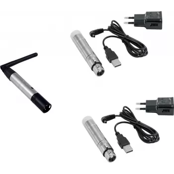 Licht-DMX-draadloos set EUROLITE QuickDMX zender 1x + ontvanger 2x (ACCU) model 20000900