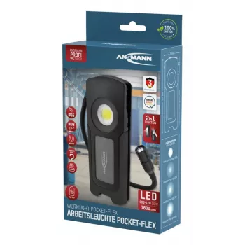 Ansmann WL1500R Pocket Flex LED handlamp zwart 17,1 cm 6000K