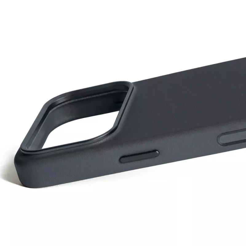 Mujjo Full Leather Case MagSafe hoes voor iPhone 17 Pro grijs
