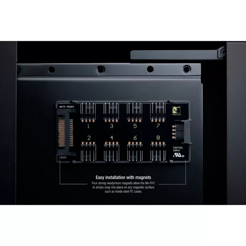 Ventilatorregeling Noctua NA-FH1 4-pin zwart 24W 5-12V