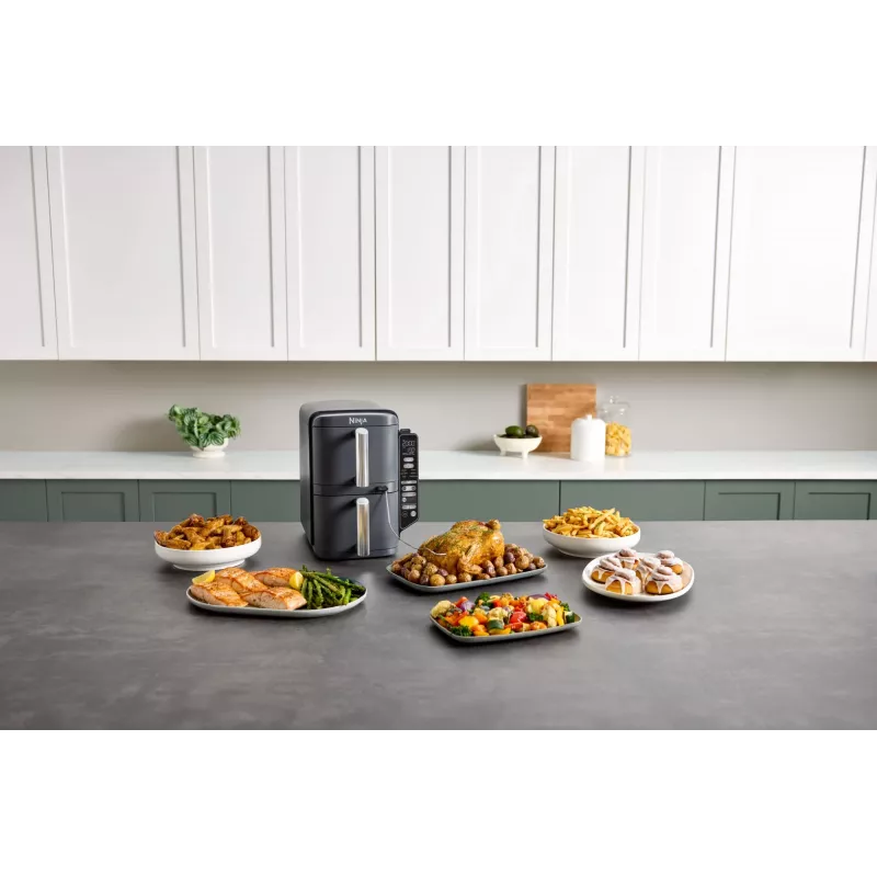 Ninja Double Stack XL heteluchtfriteuse 2 vakken met temperatuursonde SmartCook 9,5 L SL451EU