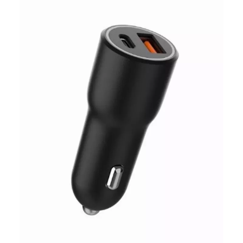Auto-oplader voor mobiele apparaten Gembird TA-UC-AC2PDQC38-CAR-01, USB-C, 38 W, 12–24 V, zwart