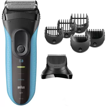 Elektrisch scheerapparaat BRAUN Series 3 3010 BT — draadloos foliescheerapparaat, zwart/blauw