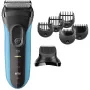 Elektrisch scheerapparaat BRAUN Series 3 3010 BT — draadloos foliescheerapparaat, zwart/blauw