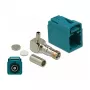 Delock 89723 FAKRA Z-bus 90° om te krimpen, Water Blue