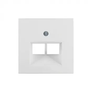 Wandplaat / schakelaarafdekking Berker 14098989 — wit thermoplast, enkel raam