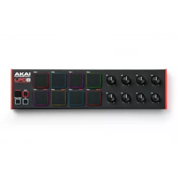 Akai LPD8 MKII MIDI-toetsenbord 8 toetsen USB zwart, rood