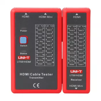 HDMI-kabeltester No name UT681HDMI — HDMI-doorgangs- en bedradingscontrole