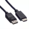 ROLINE - adapterkabel - DisplayPort mannelijk naar HDMI mannelijk - 4.5 m - afgeschermd - zwart (11.04.5783)