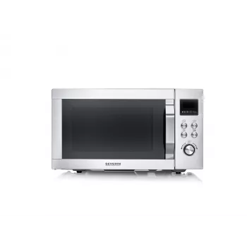 Combimagnetron SEVERIN MW 7918, vrijstaand, 25 L, 900 W, LED-display, zilver