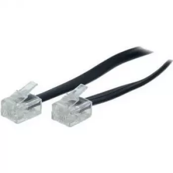 S/CONN 10m RJ11 zwart transparant kabel TC 70090 / 50319 ShiverPeaks