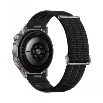 Smartwatch HUAWEI GT Runner 2 — 1,32 inch (3,35 cm) AMOLED 466×466, titanium behuizing, GPS, fluorelastomeer bandje zwart