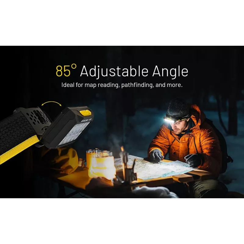 Hoofdlamp Nitecore HU2000, 10 LEDs, USB-oplaadbare lithium-ion-accu, aluminium+polycarbonaat, IP68 waterdicht