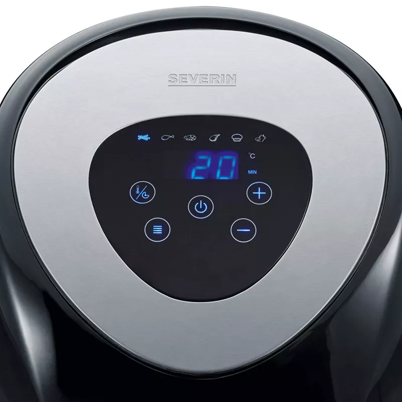 Severin 2430 single 3,2 l standalone 1500 W heteluchtfriteuse zwart, roestvrij staal