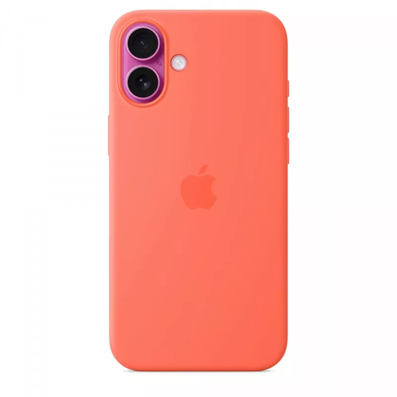 iPhone 16 Plus siliconen case met MagSafe - mandarijn