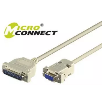 Microconnect IBM029 seriële kabel grijs 3 m DB-9 DB-25