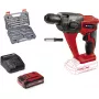 Accu-boorhamer EINHELL Power X-Change TE‑HD 18 Li, 18V, Li‑Ion 4,0 Ah Plus, met boor- en beitelset