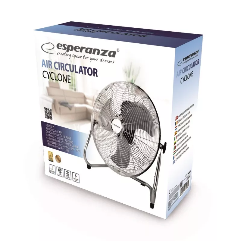 Ventilator 18'' ESPERANZA EHF006 CYCLONE chroom