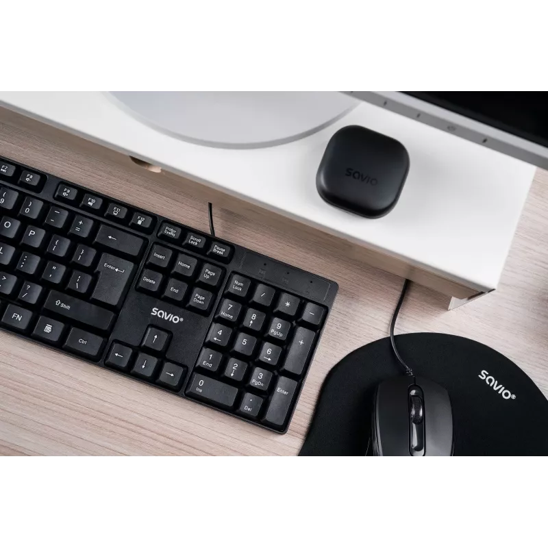 Savio KB-01 toetsenbord home/office USB QWERTY US Engels zwart