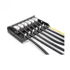 DELOCK blindplaat 6-poorts voor Keystone RJ‑modules, zwart, metaal, voor tafel-/wand-/dinrailmontage