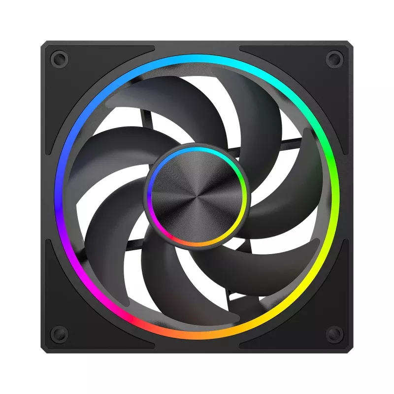 Behuizingsventilator MODECOM VOLCANO LOOP 120 ARGB, 120 mm, PWM, 400–1400 t/min, zwart