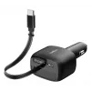 Belkin 75W 2-poorts met oprolbaar USB-C-snoer auto - kabel (CCC001HQBK)