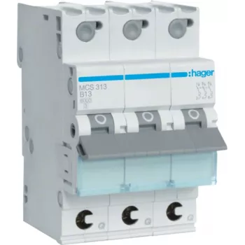Hager MCS313 installatieautomaat C-karakteristiek 3-polig (MCS313)