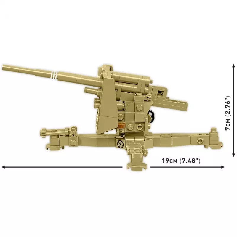 Cobi bouwstenen modelbouwpakket 8,8 cm Flak 18 – 232 onderdelen, schaal 1:35