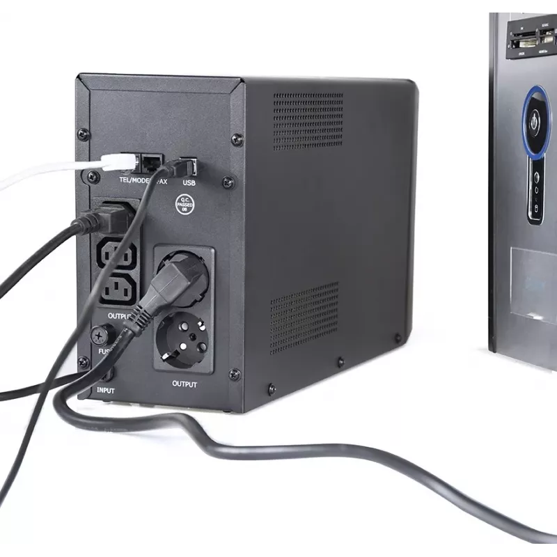 Gembird EG-UPS-035 UPS (uninterruptible power supply) line-interactive 2 kVA 1200 W 5 AC-uitgangen