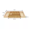 Besteklade-organizer GreenBlue GB379 bamboe-inzet met vakken, natuurlijke afwerking