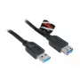USB 3.0-kabel Akasa AK-CBUB02-15BK 1,5m zwart