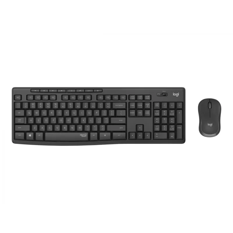 Logitech MK295 Silent – toetsenbord-muisset – draadloos – 2,4 GHz – grafiet – Hongaarse layout