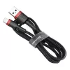 USB-A naar Lightning-kabel Baseus Cafule 2.4A QC 3.0, 1 m — zwart/rood
