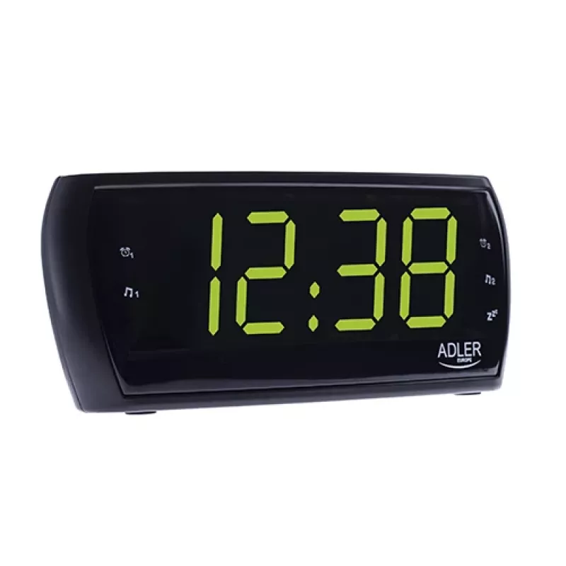 Wekkerradio Adler AD 1121 — wekkerradio, FM/AM-tuner, LED-display, batterijback-up, zwart