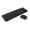 iBox OFFICE KIT II toetsenbord-muisset met USB, QWERTY, Engels, zwart
