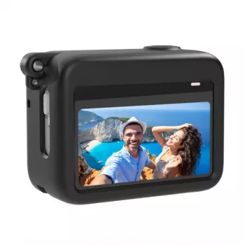 Siliconen beschermhoes voor oplaadcase van de Insta360 GO 3 van Puluz (zwart) - beschermhoes voor oplaadcase