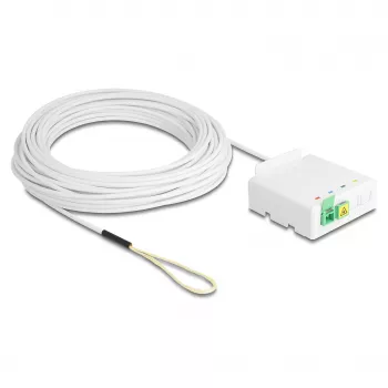 DELOCK optische glasvezel-aansluitdoos 2 x SC/APC Simplex met 30 m G.657.A1 dropkabel-set