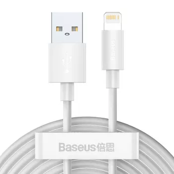 Baseus TZCALZJ-02 telefoonkabel wit 1,5 m USB A Lightning
