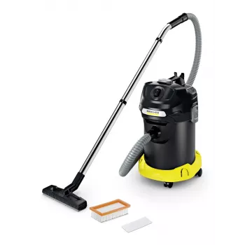 Stofzuiger Karcher AD 4 Premium — 17 l, 600 W, zakloos, metalen slang, chroombuis