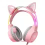 Hoofdtelefoon Onikuma X15Pro gaming-hoofdtelefoon roze kattenoren