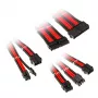 Gevlochten kabelverlengingskit Kolink Core Adept – 20+4pin, 8pin, 4+4pin, 3×6+2pin; lengtes 300–350 mm; PET-mantel; kopergeleider