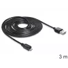 USB-kabel DeLOCK EASY-USB 2.0-A - USB 2.0 Micro-B 3 m