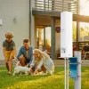 Outdoor omnidirectionele 4G LTE-antenne QOLTEC 57044, 5 dBi, 600–2700 MHz, 50 W, 50 Ω, witte koperen behuizing