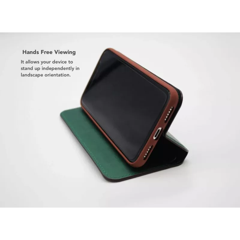 Smart folio case VixFox voor Huawei P20 — bosgroene beschermende folio-hoes