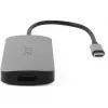 Acer HP.DSCAB.018 7-in-1 USB-C-dongle, 3x USB-A 5 Gb/s, HDMI 4K 60 Hz, SD/microSD, 100 W PD, zilver
