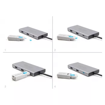 DeLOCK poortblokkering USB Type-C 10 poorten blauw