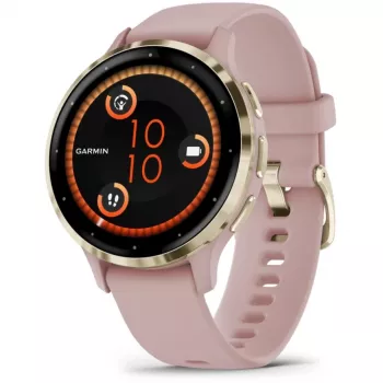 Garmin Venu 3S 3,05 cm (1,2) AMOLED 41 mm digitaal 390 x 390 pixel touchscreen goud, rosé Wi-Fi GPS (satelliet)