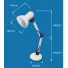 Tafellamp ESPERANZA AVIOR E27 12W LED, zwart, in hoogte verstelbaar, flexibele arm, E27-fitting